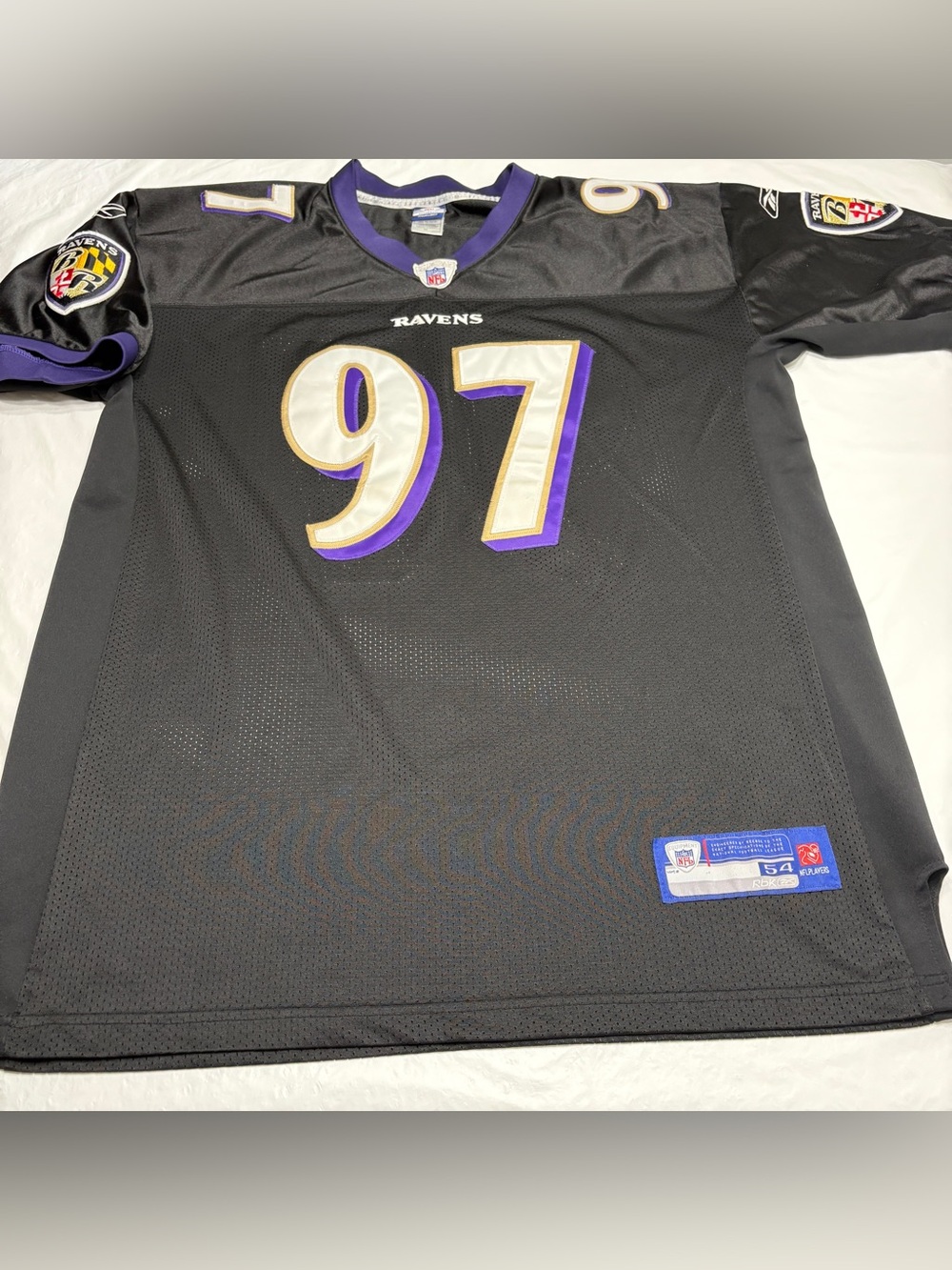 Vintage Reebok On-Field Baltimore Ravens Kelly Gregg #97 NFL Jersey Men’s 54 3XL